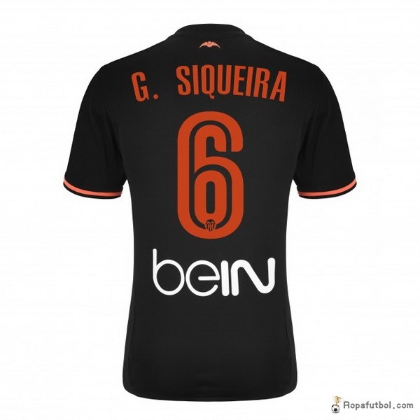 Camiseta Valencia Replica Segunda Ropa Siqueira 2016/17 Negro